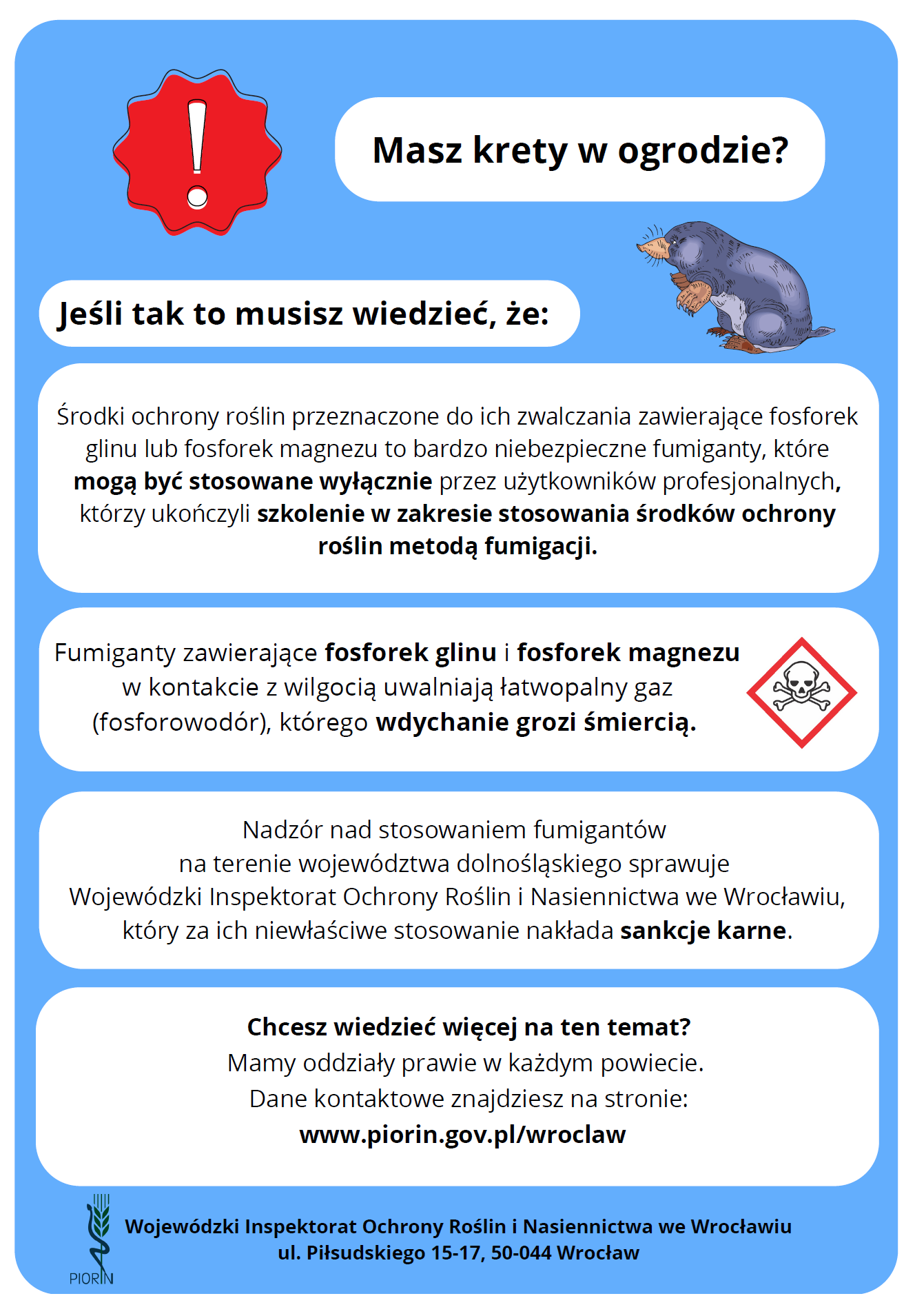 Stosowanie środków ochrony roślin - ulotka informacyjna