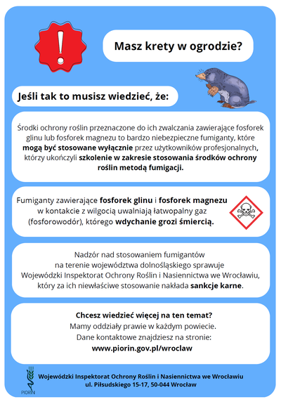 Stosowanie środków ochrony roślin - ulotka informacyjna