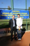 Magdalena Grzybowska ze sponsorem warsztatów mini tenisa